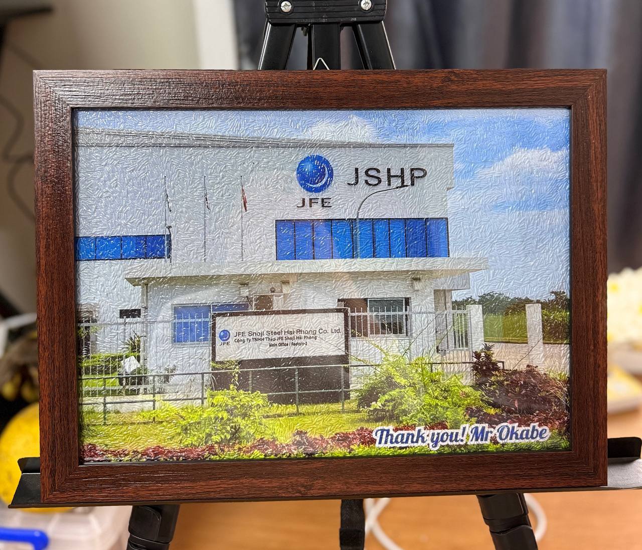 Tranh Gạo M&agrave;u H&igrave;nh Nh&agrave; M&aacute;y Sản Xuất