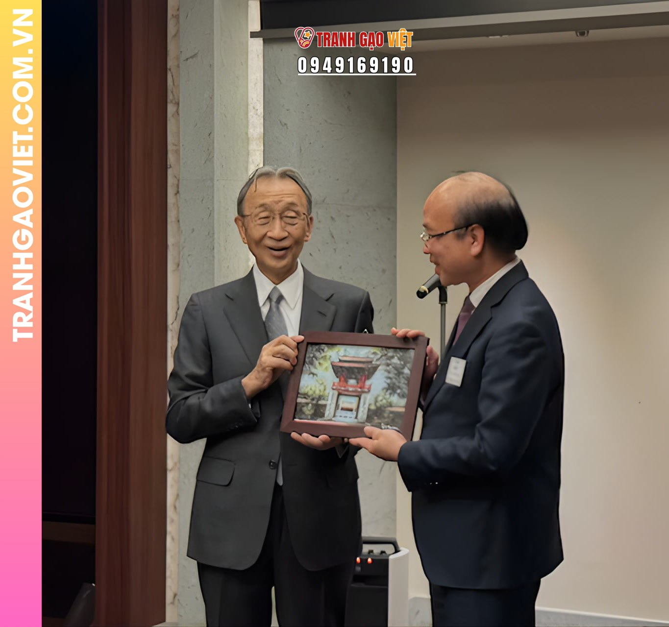 Tranh Gạo Khu&ecirc; Văn C&aacute;c tặng Bộ Tư Ph&aacute;p Nhật Bản