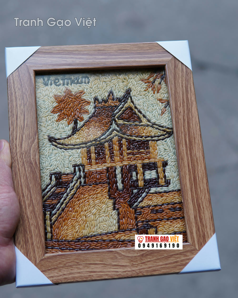 Tranh gạo chùa một cột để bàn