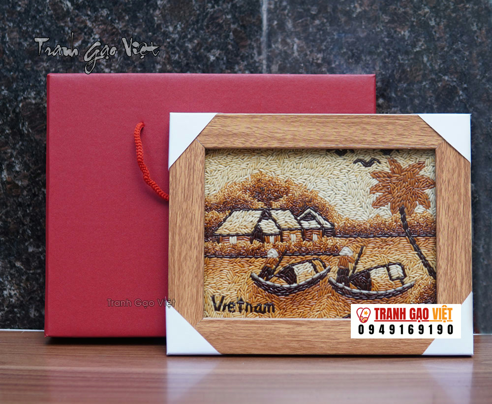 Tranh gạo sông nước miền tây