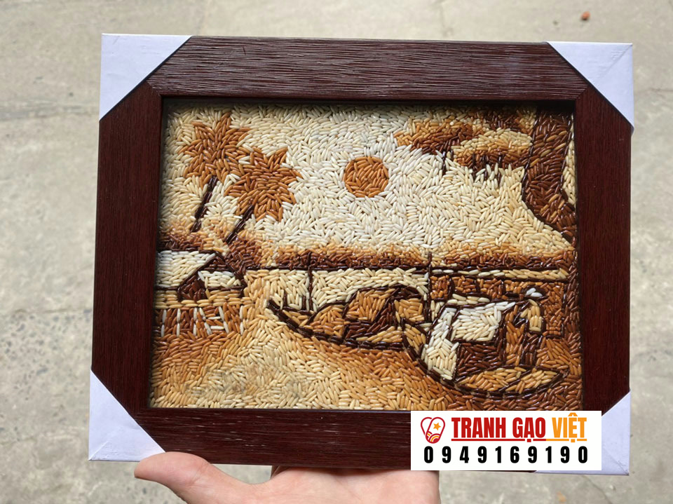 tranh gạo đê bàn