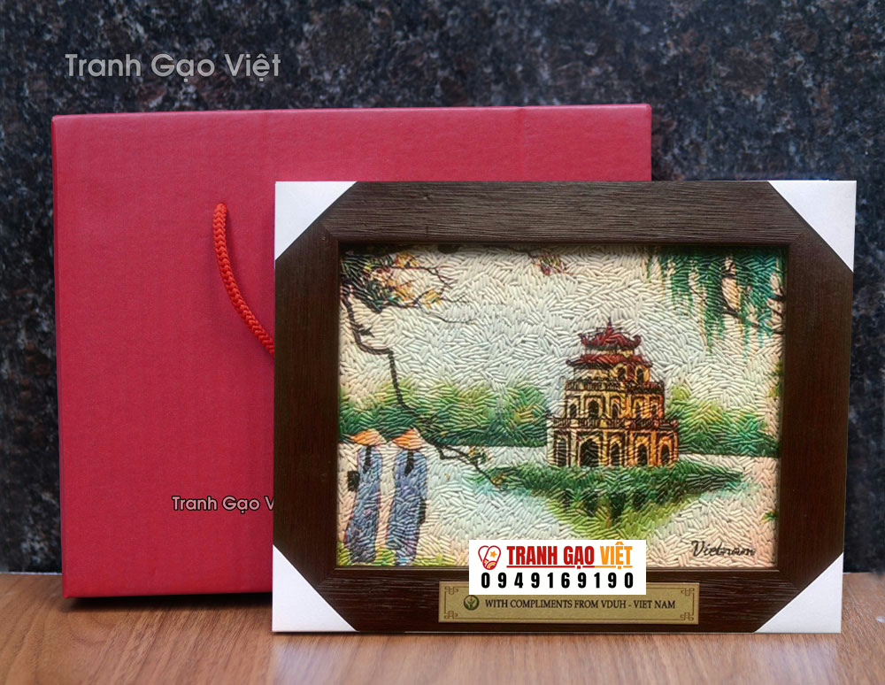 tranh gạo tháp rùa