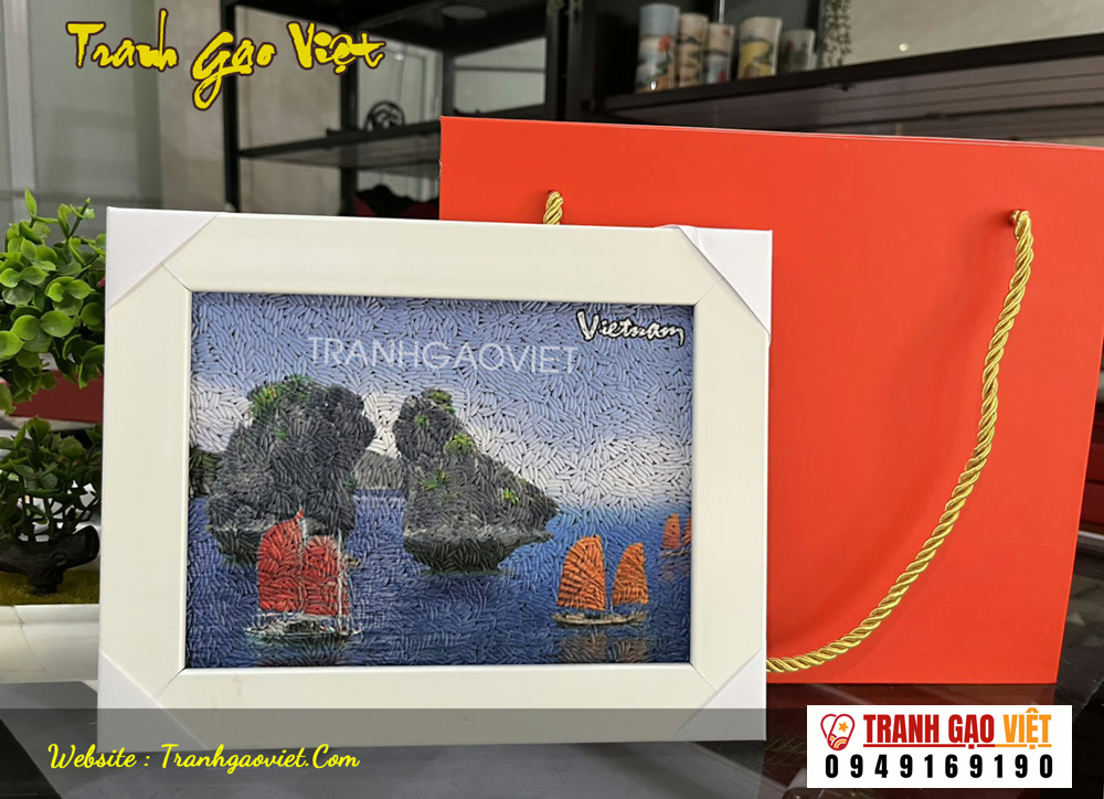 Tranh gạo Vịnh Hạ Long