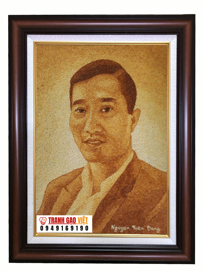 tranh gạo chân dung quà tặng sếp