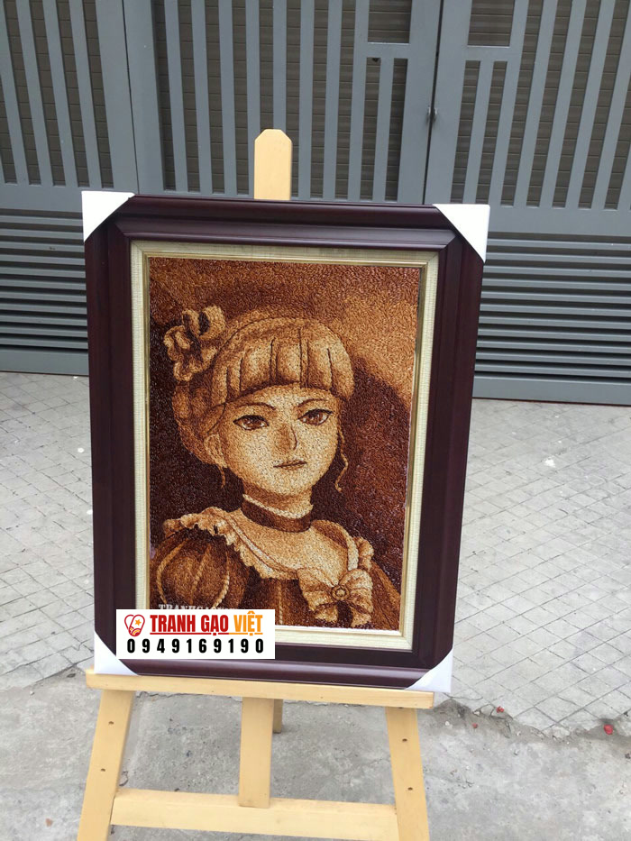 Tranh đặt theo yêu được xếp từ hạt gạo mang vẻ đẹp ấn tượng, độc đáng và mang đến cho người xem cảm nhận thật tuyệt vời khi trưng bày ở một không gian nào đó