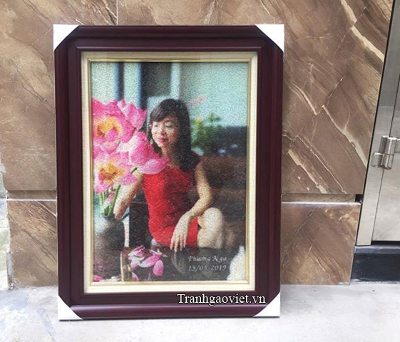 tranh chan dung khách đặt