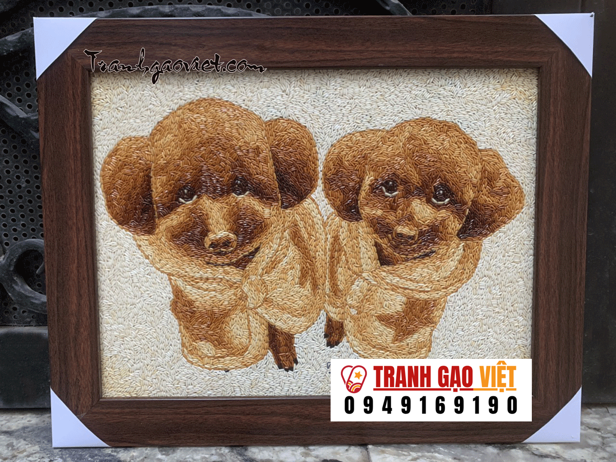 tranh gạo chân dung