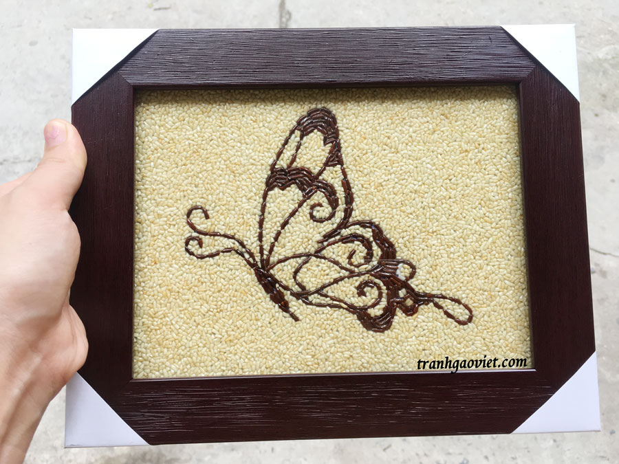 tranh để bàn cánh bướm