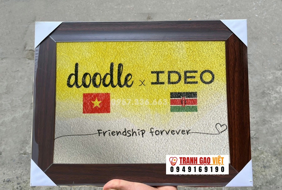 Tranh đặt logo quà tặng đối tác Logo Doodle