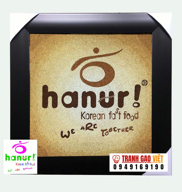 Tranh gạo logo món quà thủ công ý nghĩa được chọn làm quà tặng công ty, doanh nghiệp