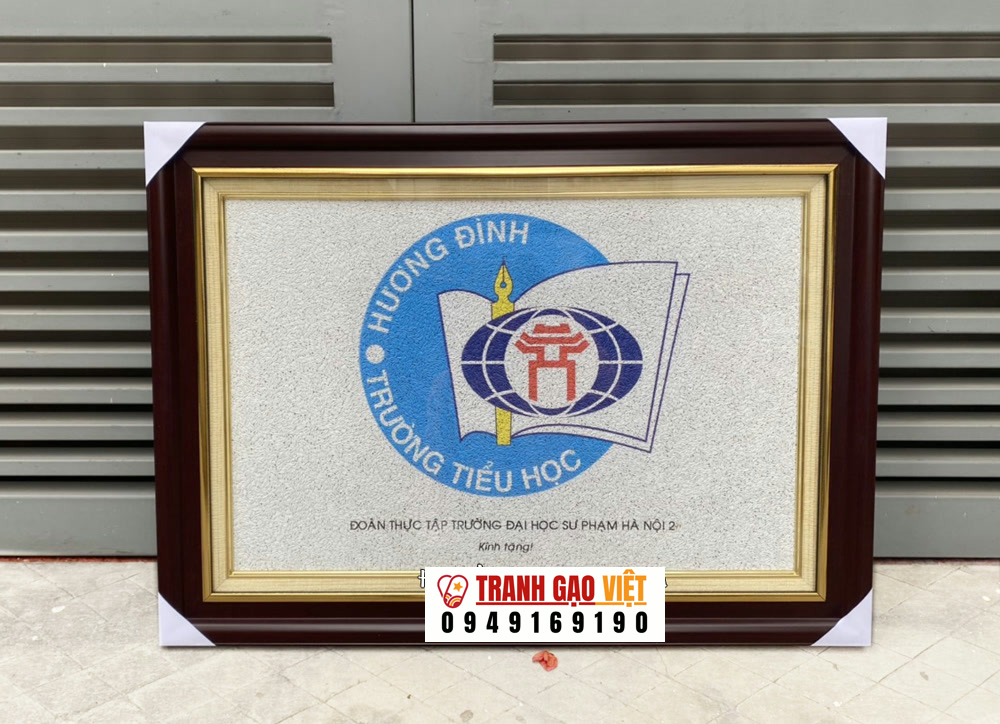 Tranh tặng trường Tiểu học Hương Đình của đoàn thực tập trường Sư Phạm HN II