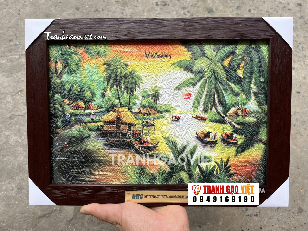 tranh gạo phong cảnh