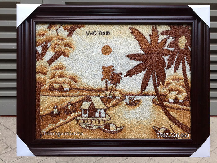 tranh gạo phong cảnh