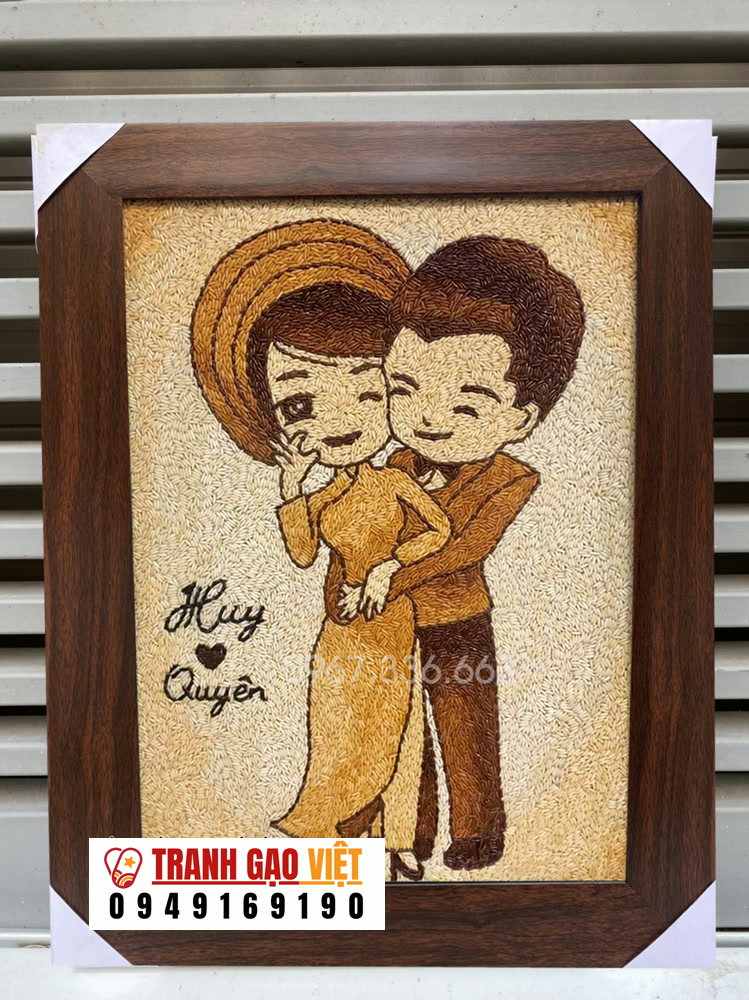 Tranh tặng đám cưới xếp theo yêu cầu