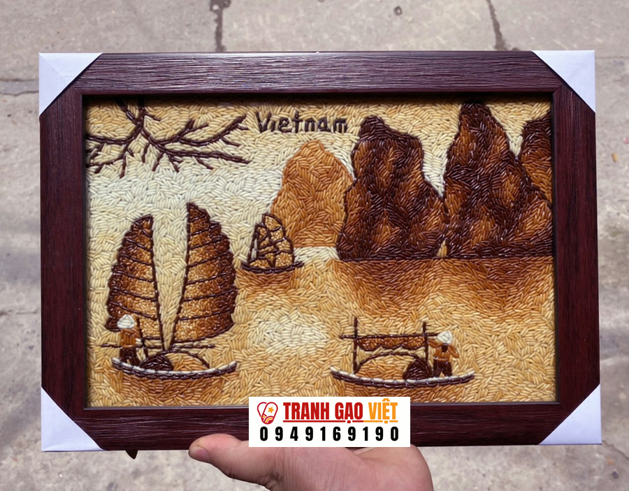 tranh phong cảnh vịnh hạ long đẹp