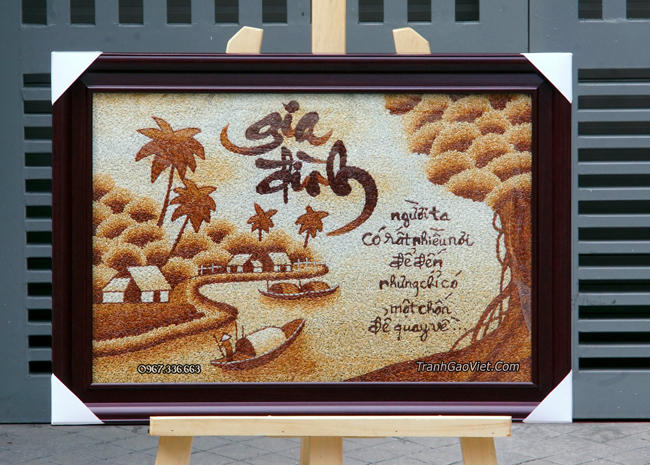 tranh chữ gia đình