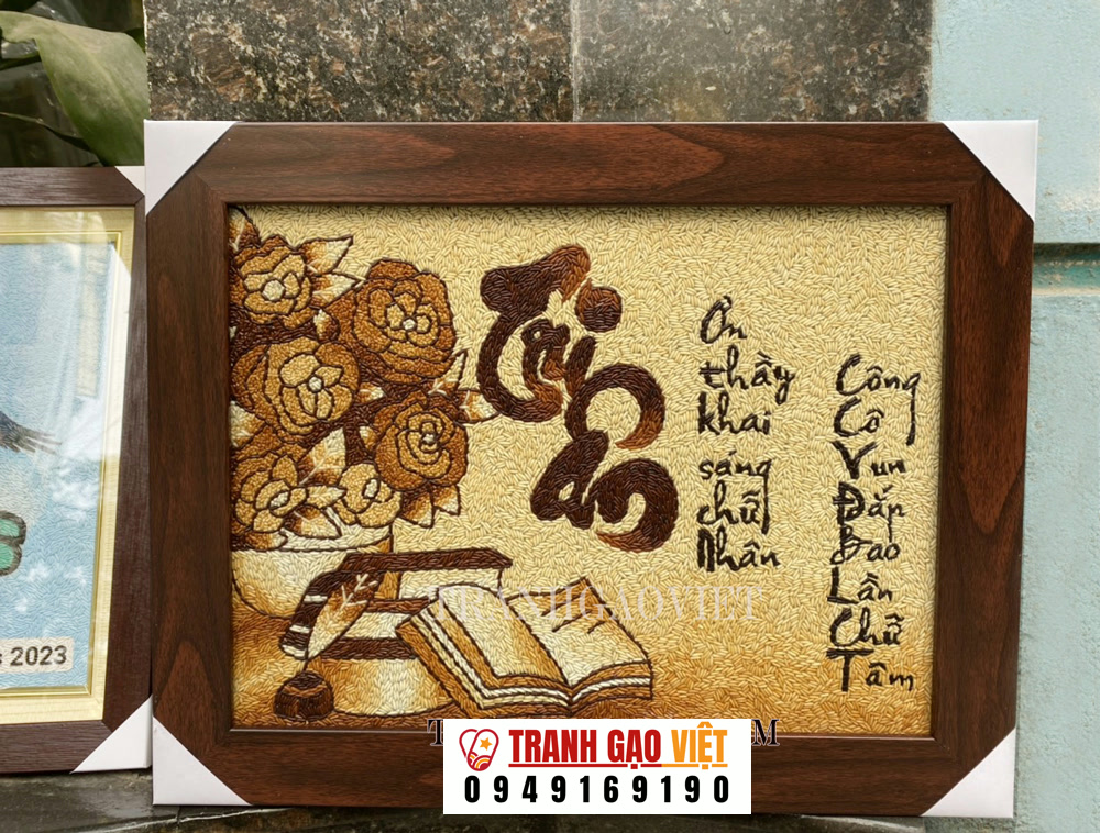 tranh gạo tri ân thầy cô