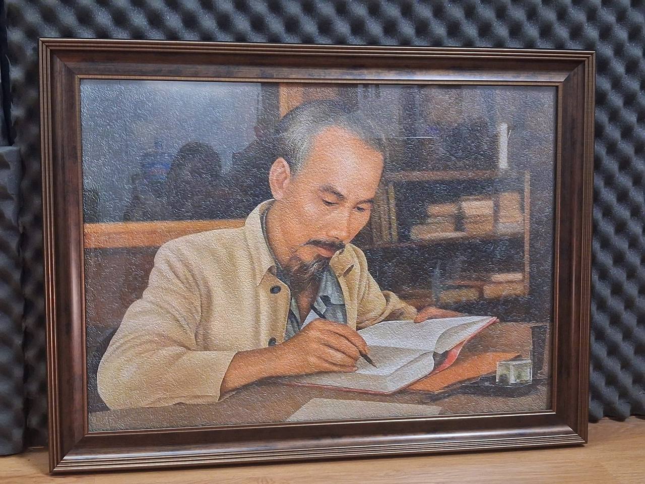 Tranh Gạo Đặt Theo Y&ecirc;u Cầu B&aacute;c Hồ