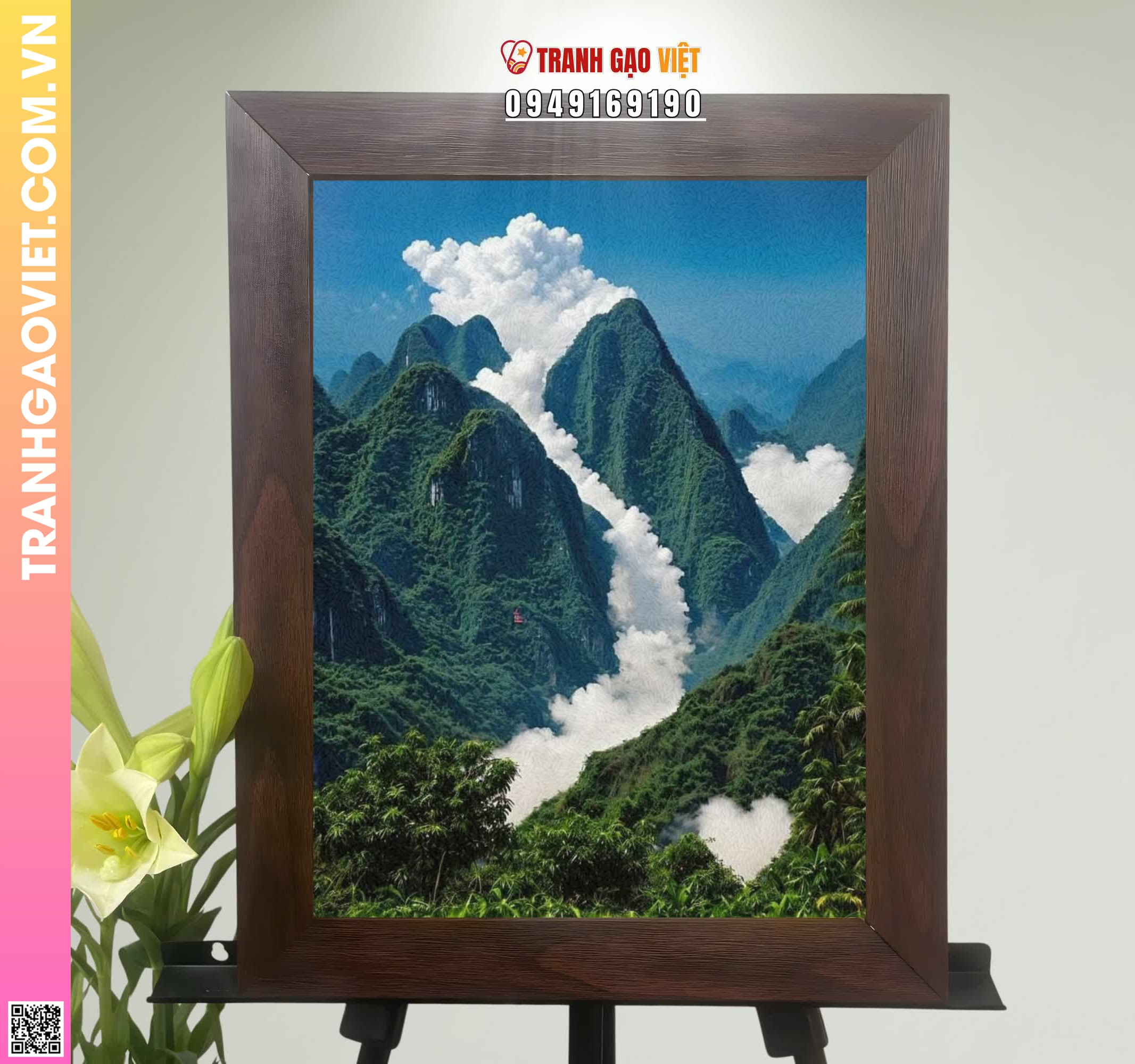 Tranh Gạo Màu Việt Nam Hùng Vĩ