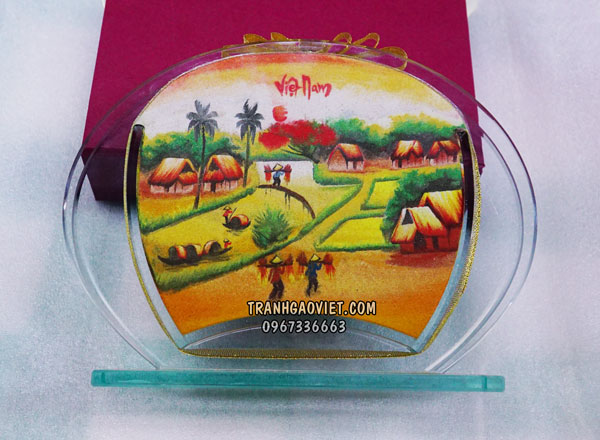 Tranh cát phong cảnh làng quê