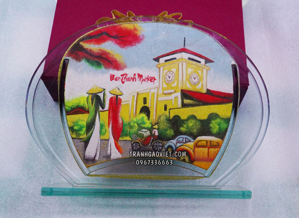 Tranh cát chợ bến thành