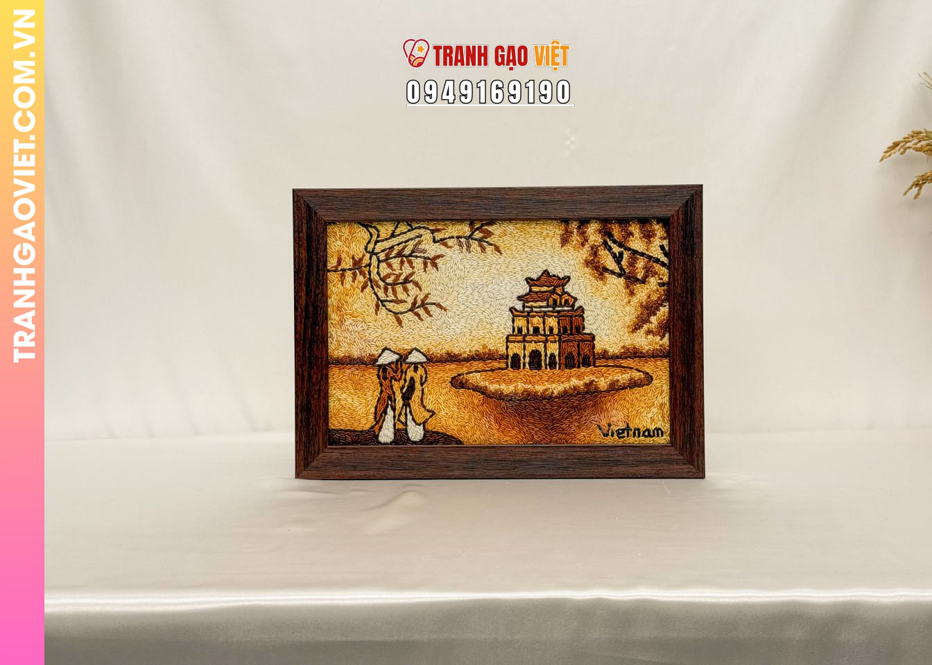 Chất liệu và độ bền của Tranh Gạo Phong Cảnh