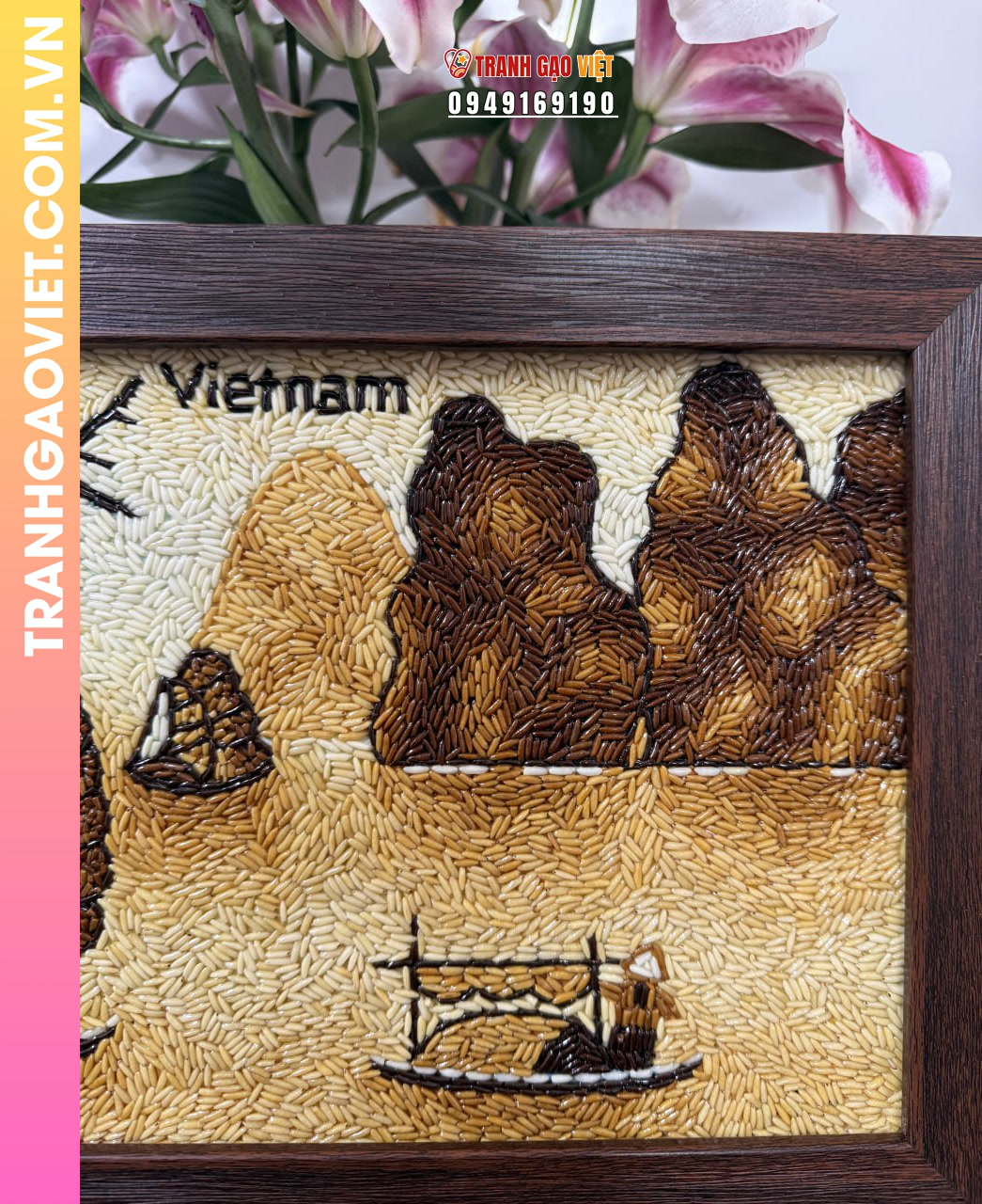 Đặc điểm nghệ thuật của Tranh Gạo Hạ Long Mộng Cảnh