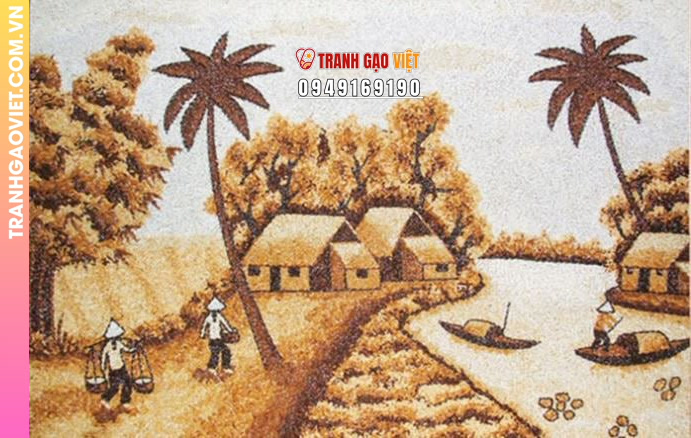 Đặc điểm nghệ thuật của Tranh Gạo Ngư Dã Thôn Việt