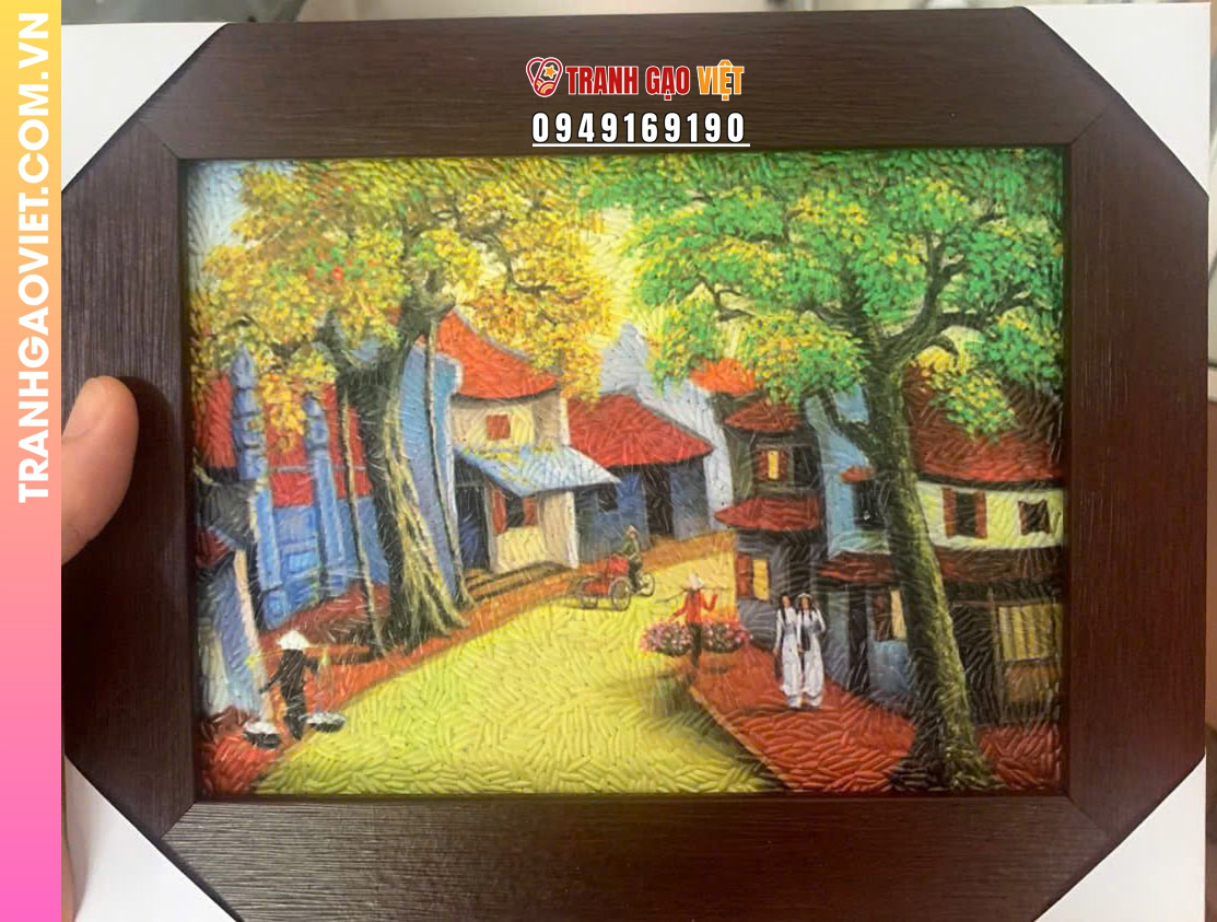 Đặc điểm nghệ thuật của Tranh Gạo Phố Xưa Tĩnh Mộng