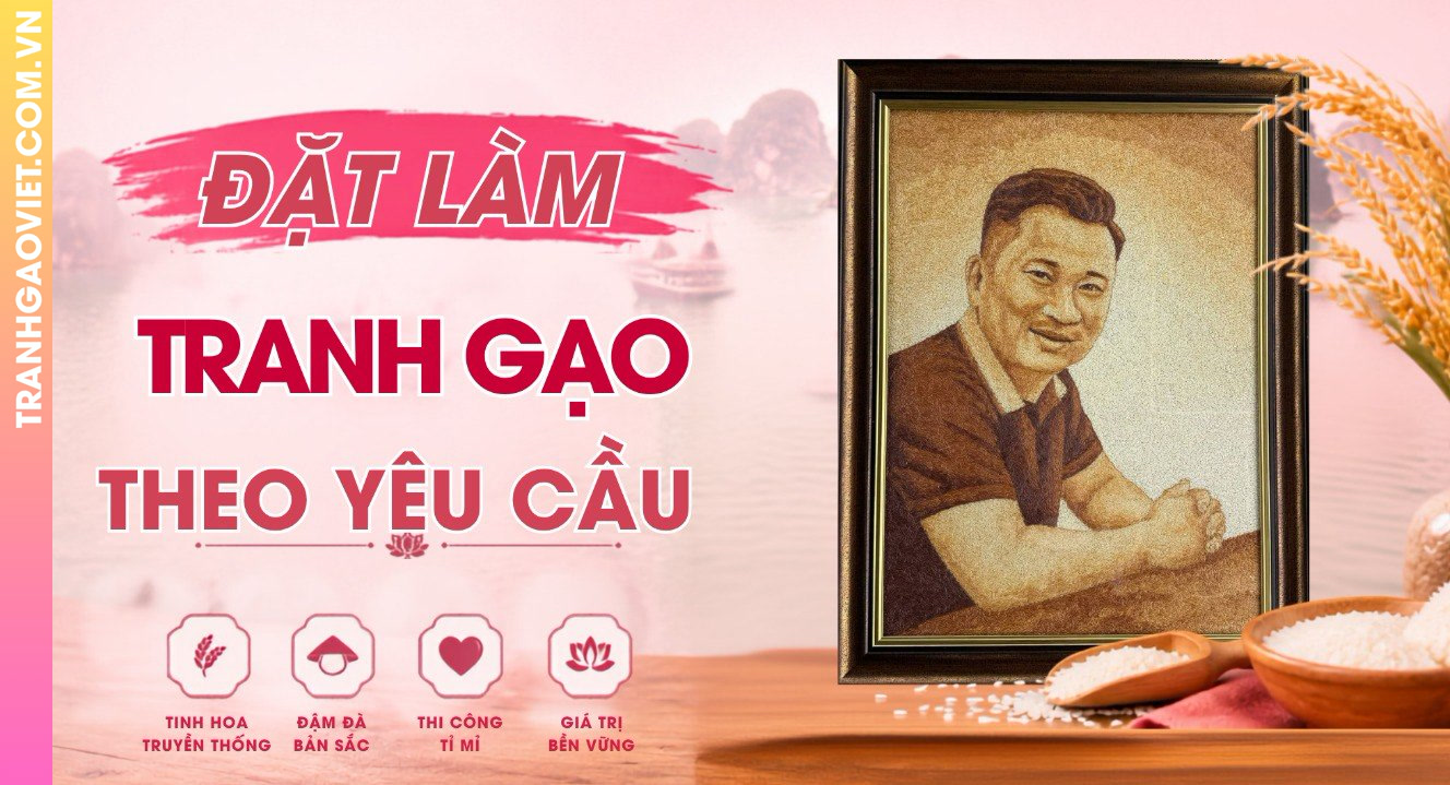Đặt Làm Tranh Gạo Sang Trọng Theo Yêu Cầu