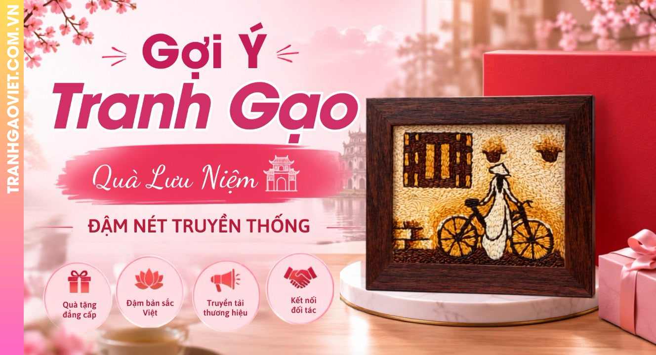 Gợi Ý Tranh Gạo Quà Lưu Niệm Đậm Nét Truyền Thống