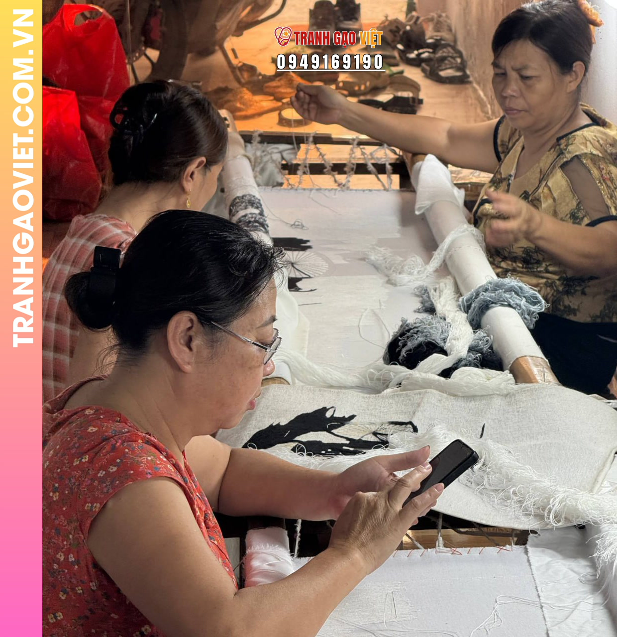 L&agrave;m sao để c&oacute; thể mua được tranh th&ecirc;u v&agrave; tranh gạo thủ c&ocirc;ng?