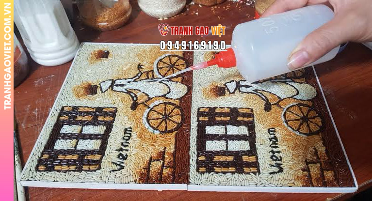 Liên hệ đặt hàng tác phẩm nghệ thuật từ hạt gạo