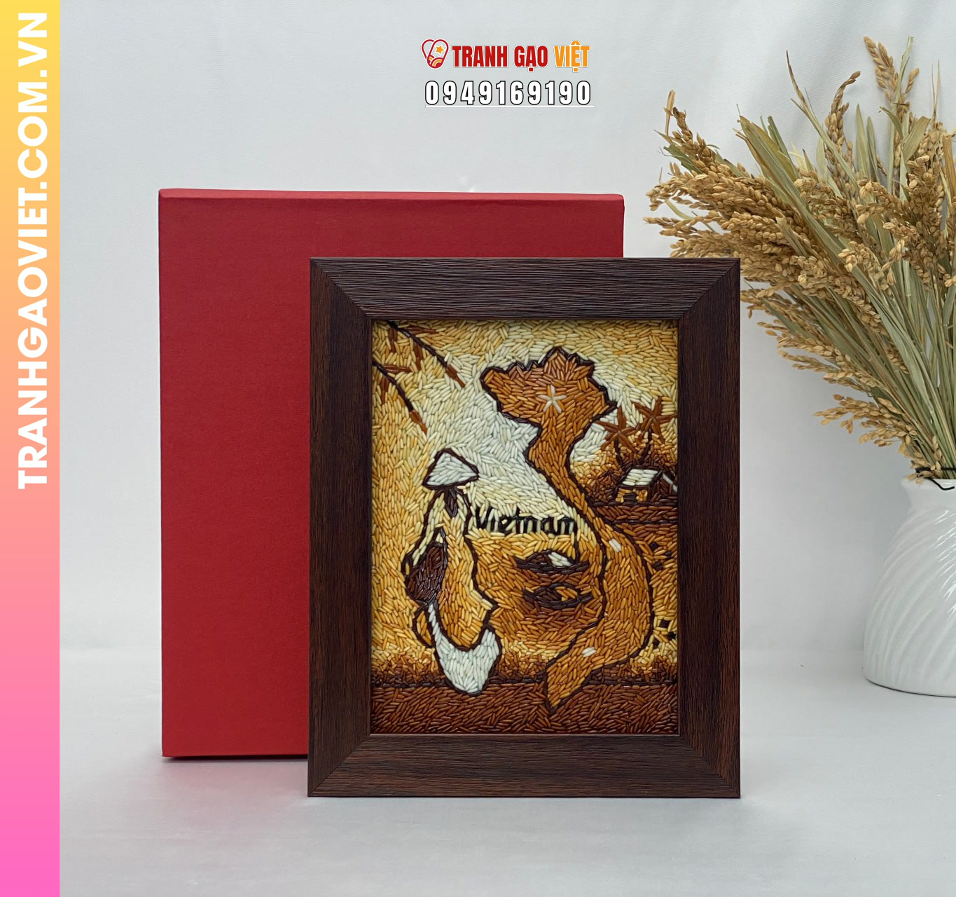 Liên hệ đặt Quà Tặng Tranh Gạo