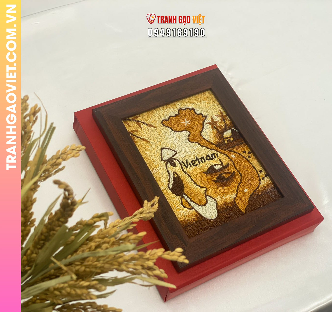Liên hệ đặt Quà Tặng Tranh Gạo