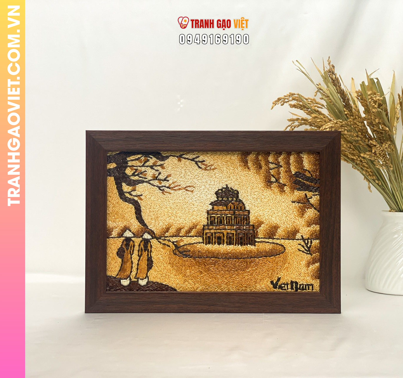 Liên hệ đặt Quà Tặng Tranh Gạo Nghệ Thuật