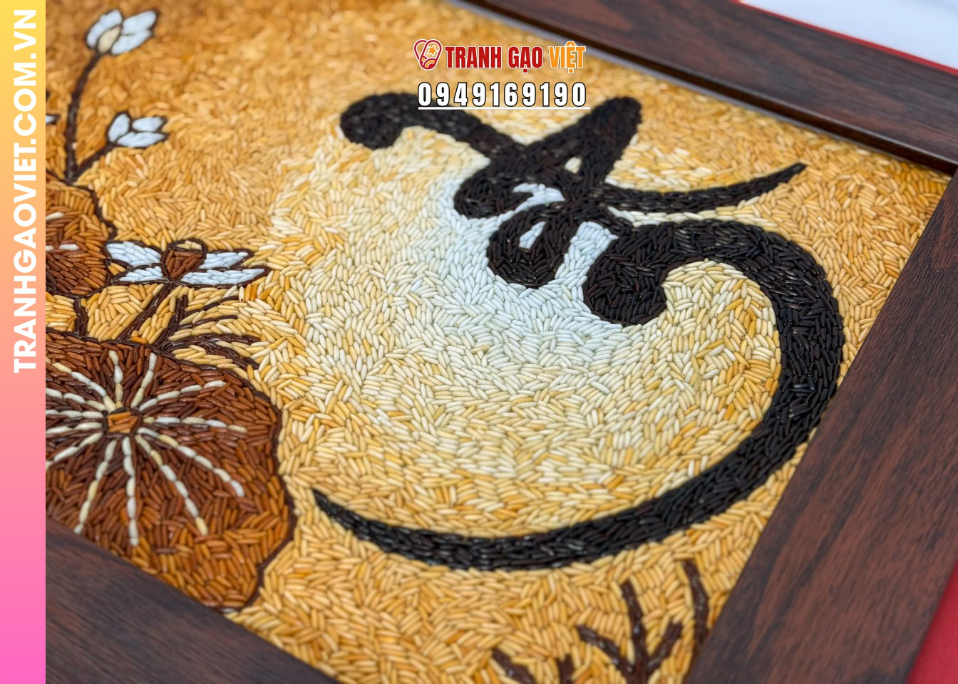 Liên hệ đặt Tranh Gạo Chữ An