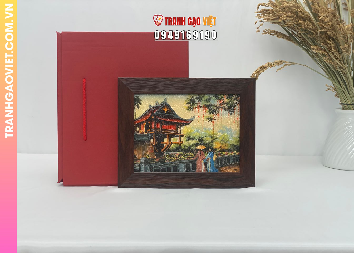 Liên hệ đặt Tranh Gạo Đẹp làm quà biếu