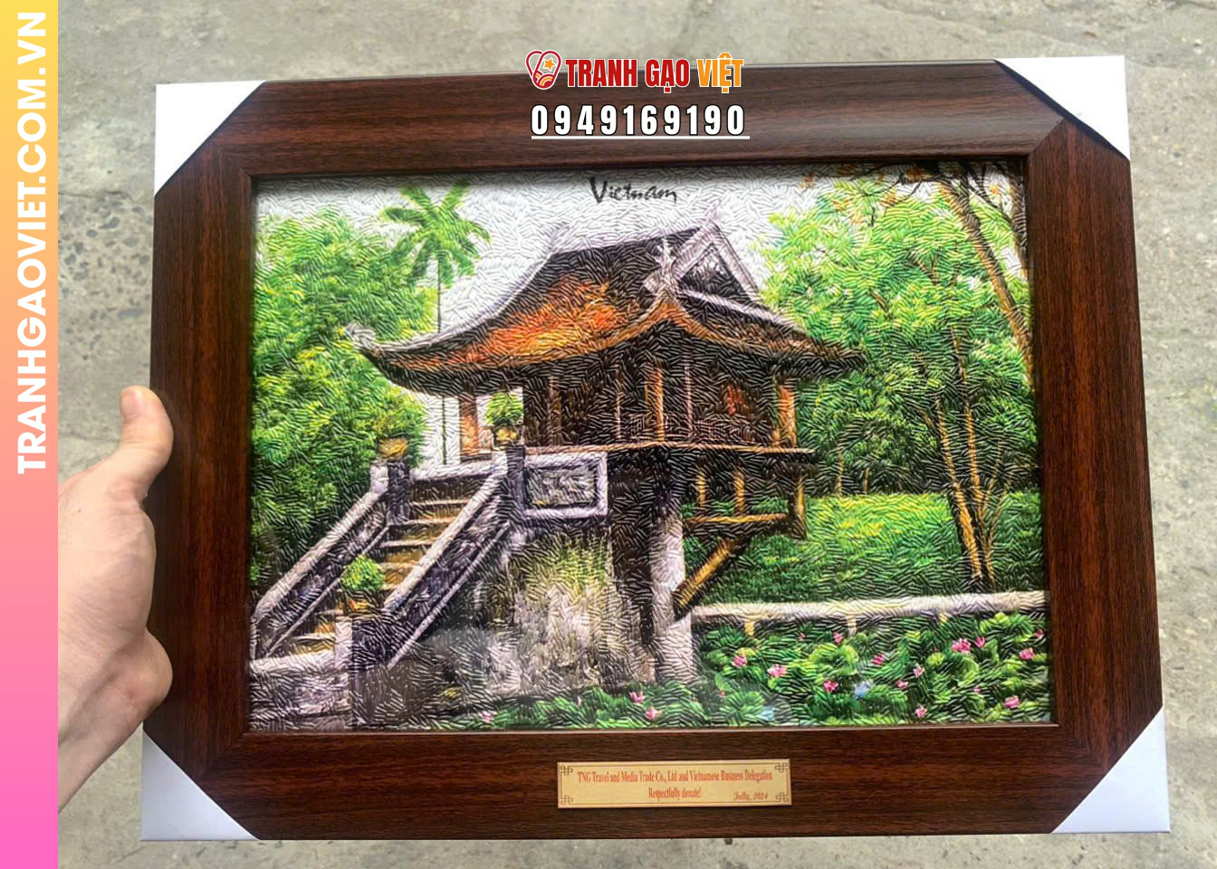 Liên hệ đặt Tranh Gạo Diên Hựu Tĩnh Cảnh Cao Cấp