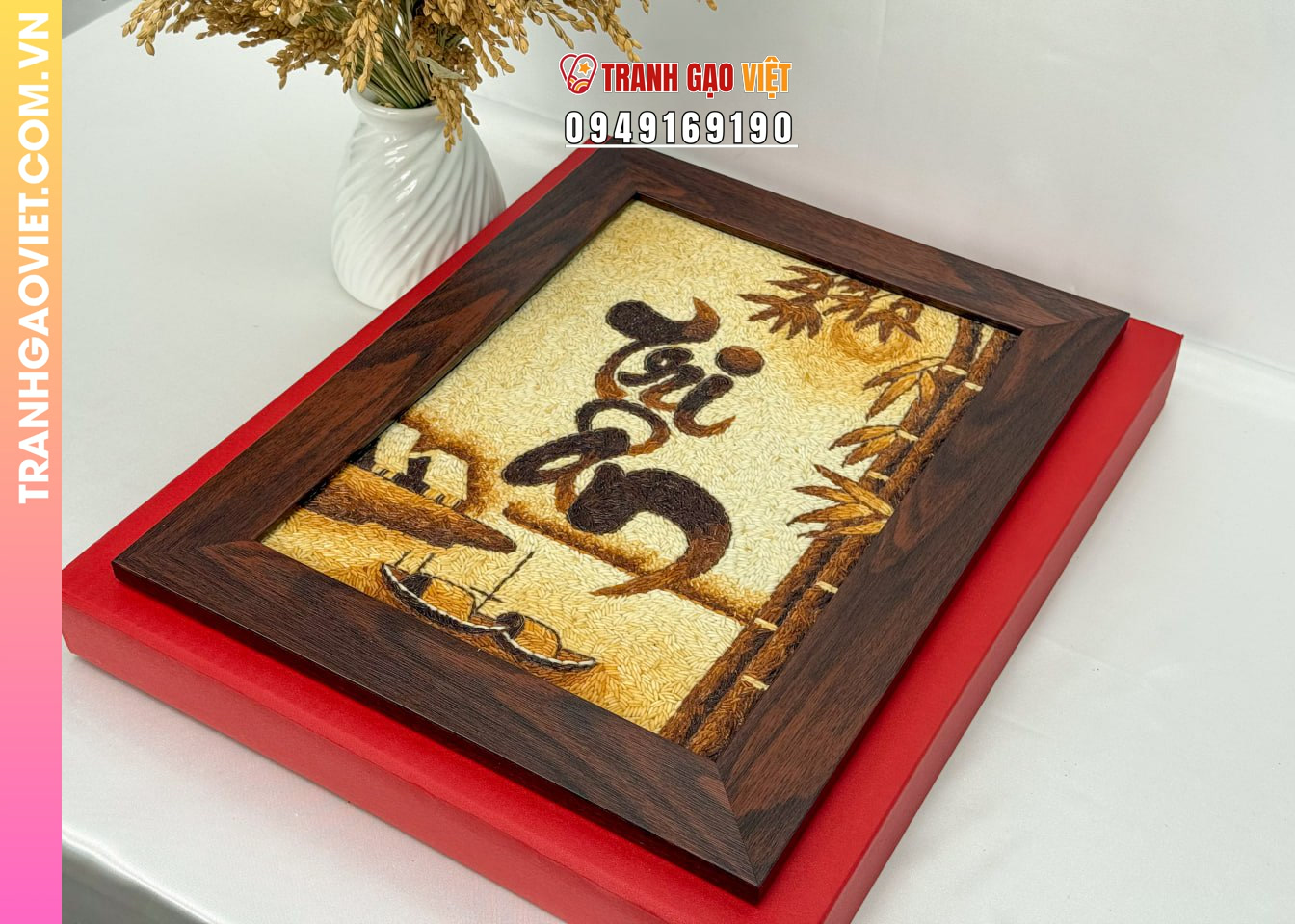 Liên hệ đặt Tranh Gạo Làm Quà 20-11