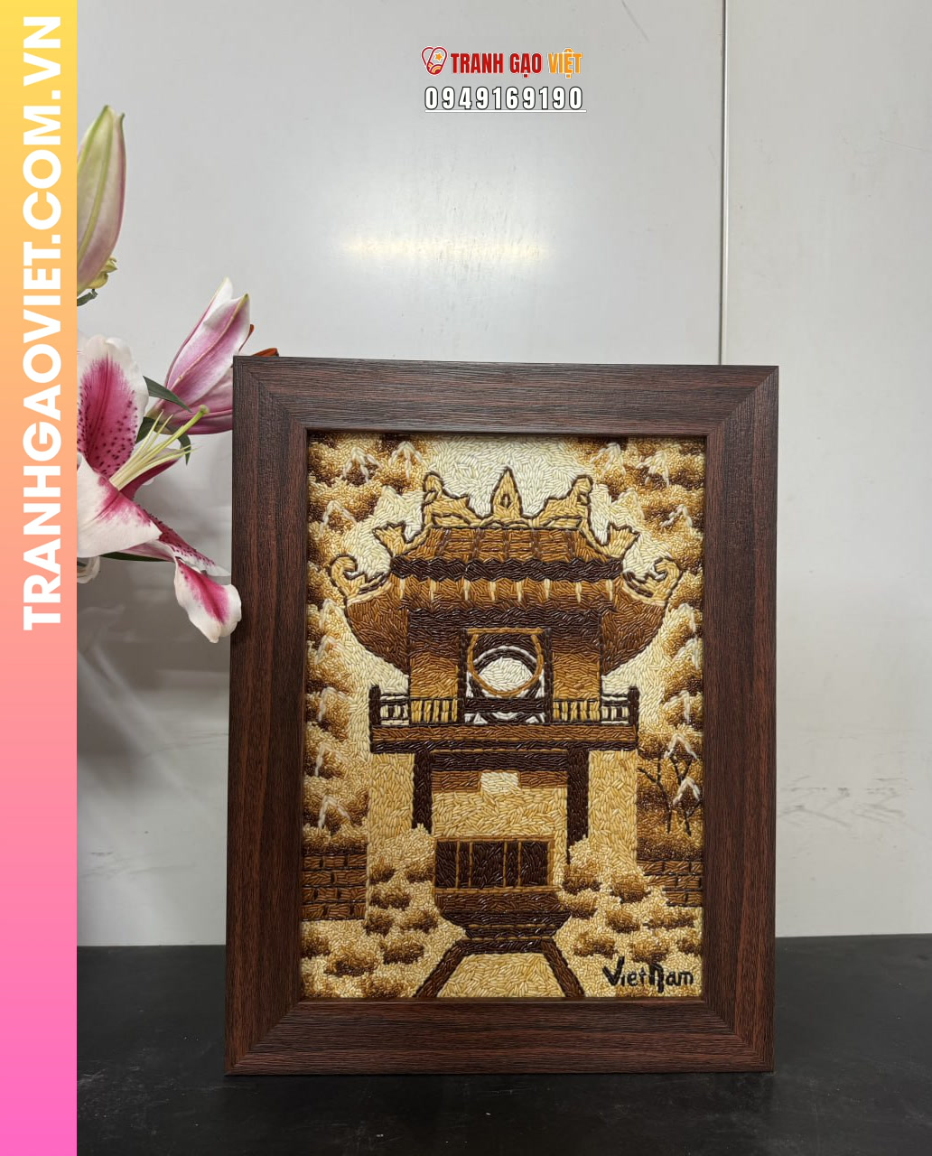 Liên hệ đặt Tranh Gạo Làm Quà Tặng