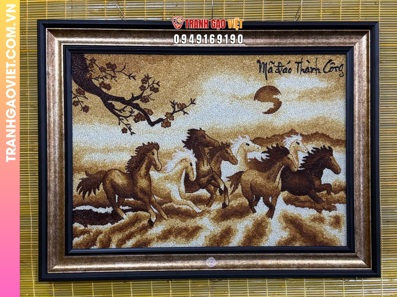Liên hệ đặt Tranh Gạo Mã Đáo Thành Công