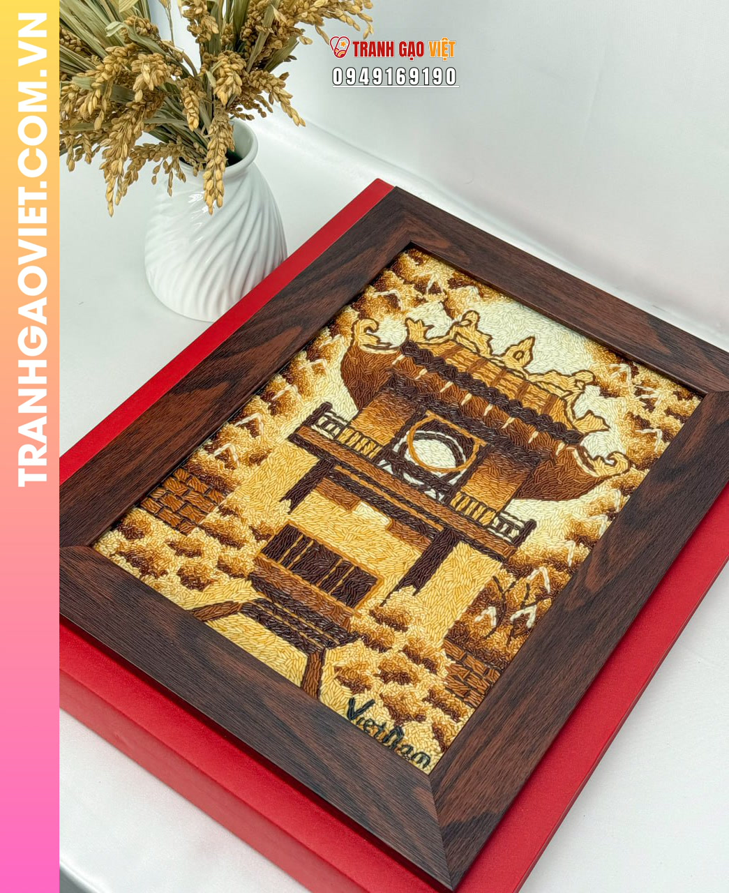 Liên hệ đặt Tranh Gạo Mang Đậm Văn Hóa Việt
