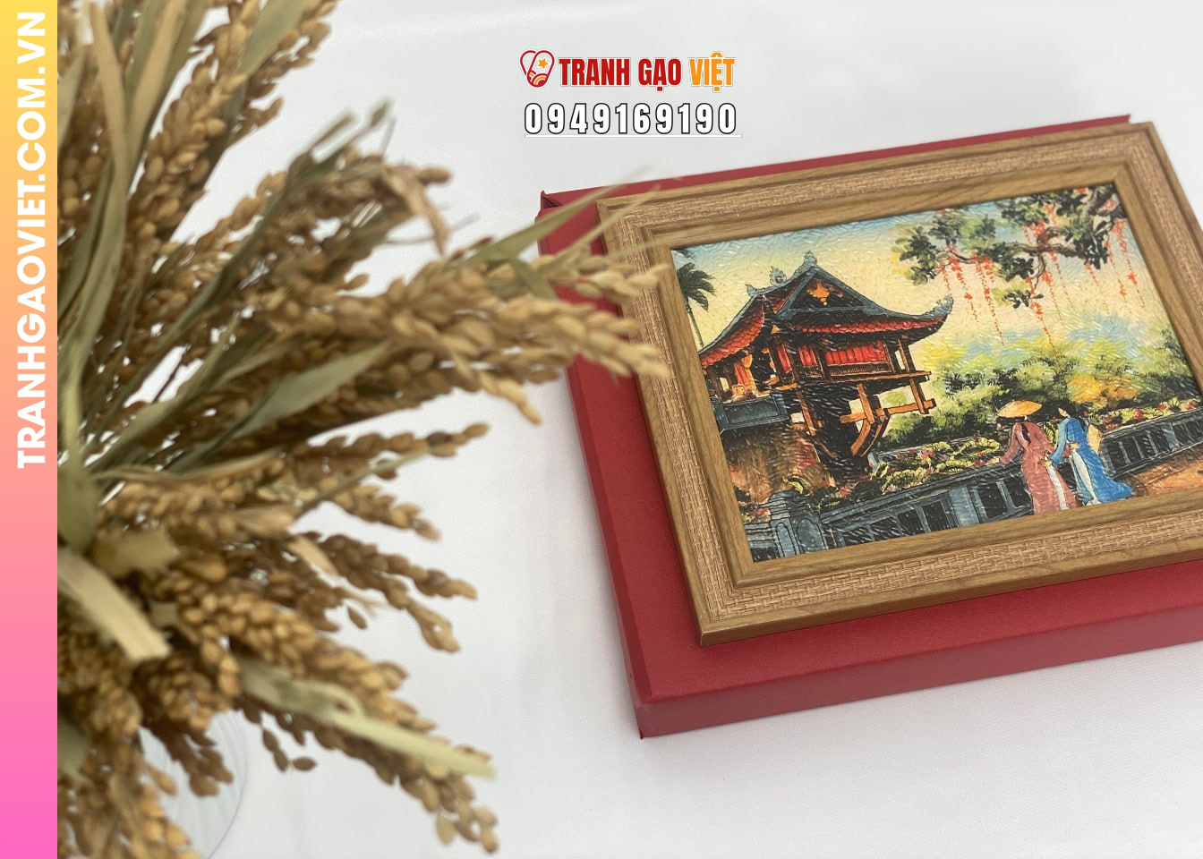 Liên hệ đặt Tranh Gạo Nghệ Thuật làm quà
