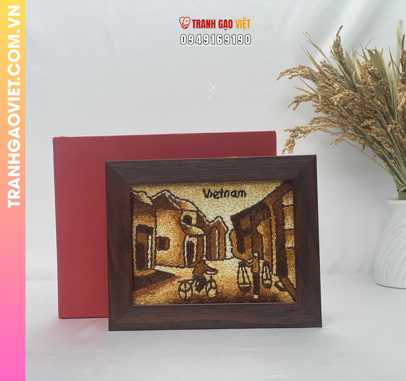 Liên hệ đặt Tranh Gạo Nghệ Thuật làm quà tặng