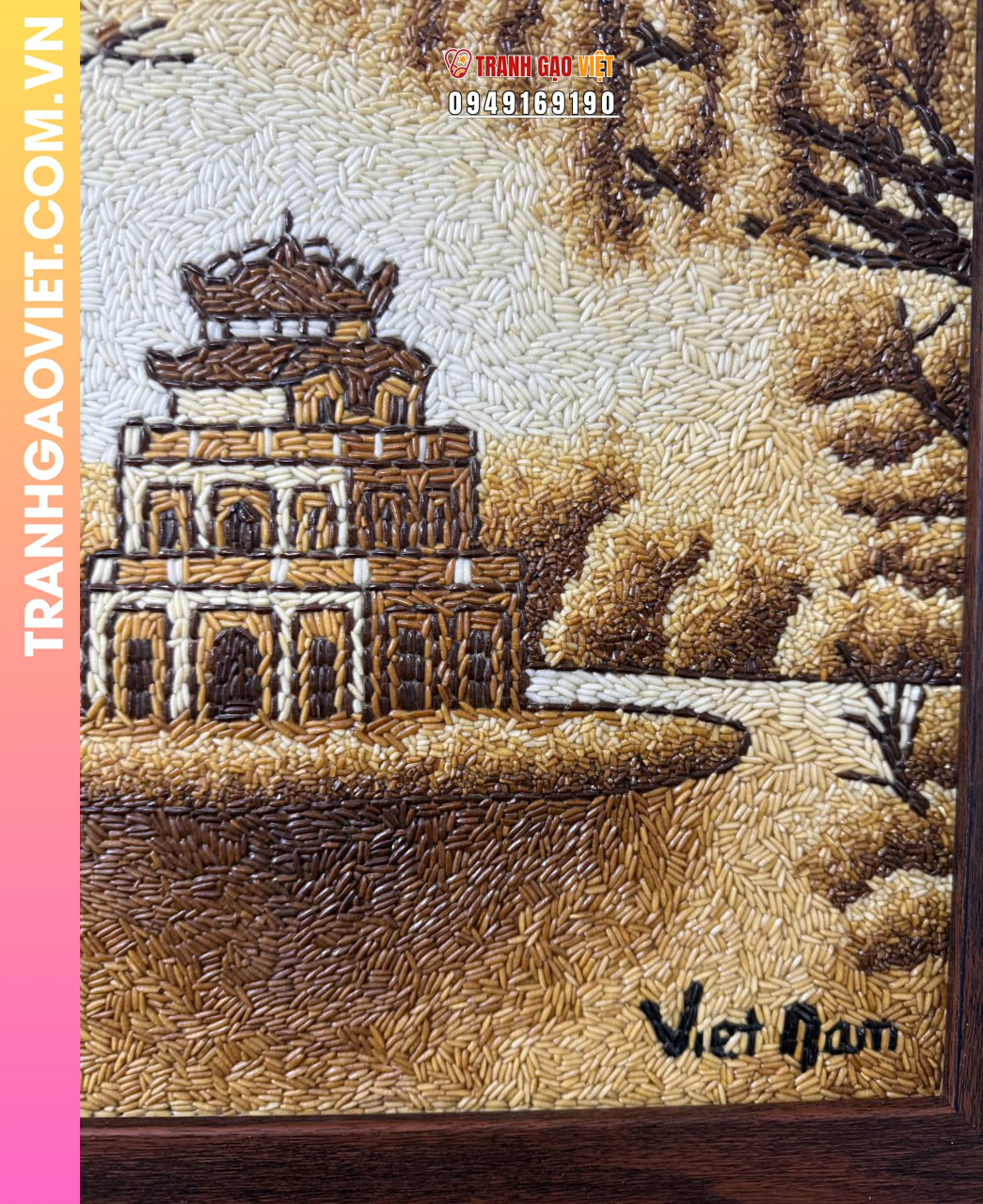 Liên hệ đặt Tranh Gạo Nghệ Thuật làm quà tặng