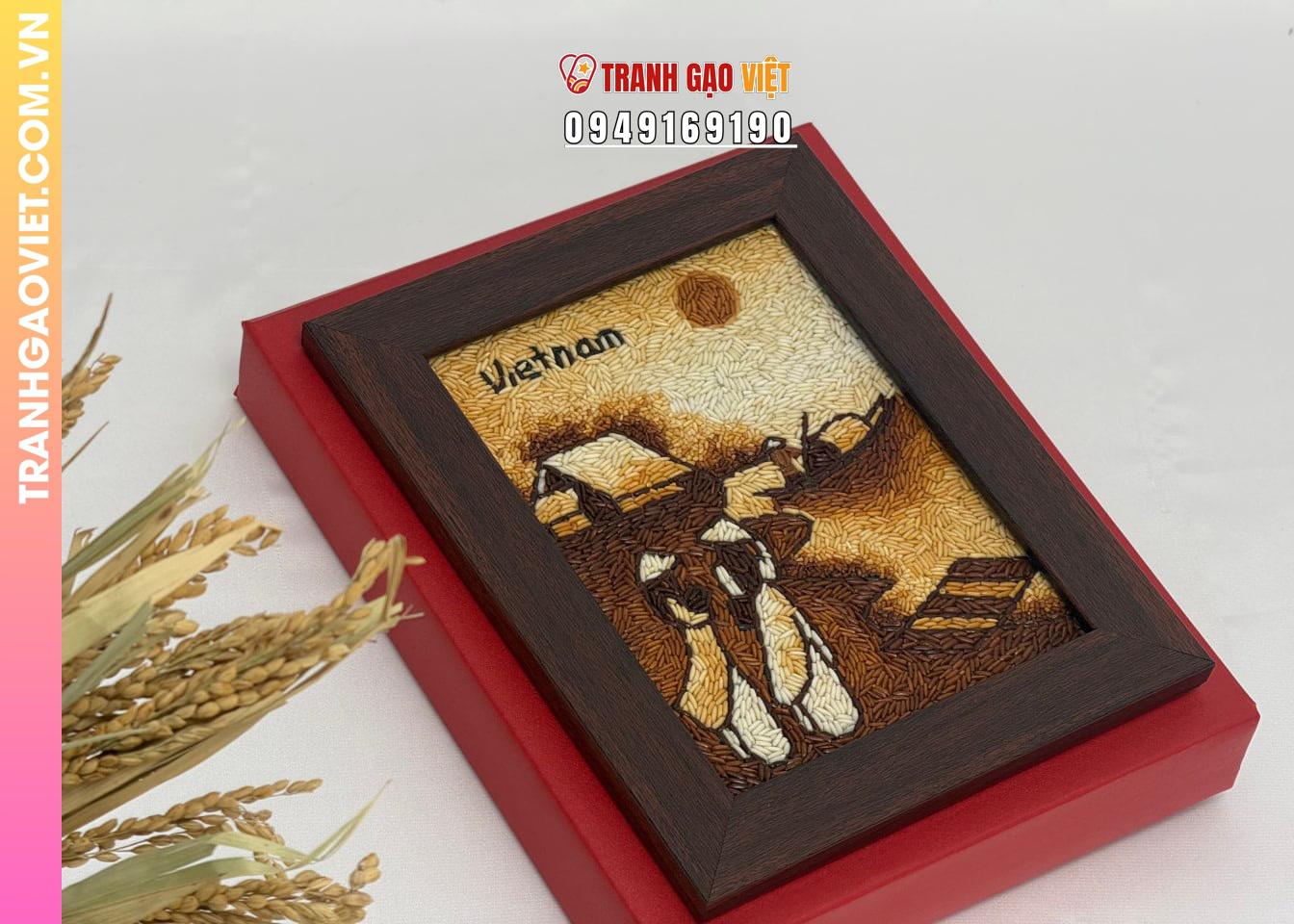 Liên hệ đặt Tranh Gạo Nghệ Thuật làm quà tặng