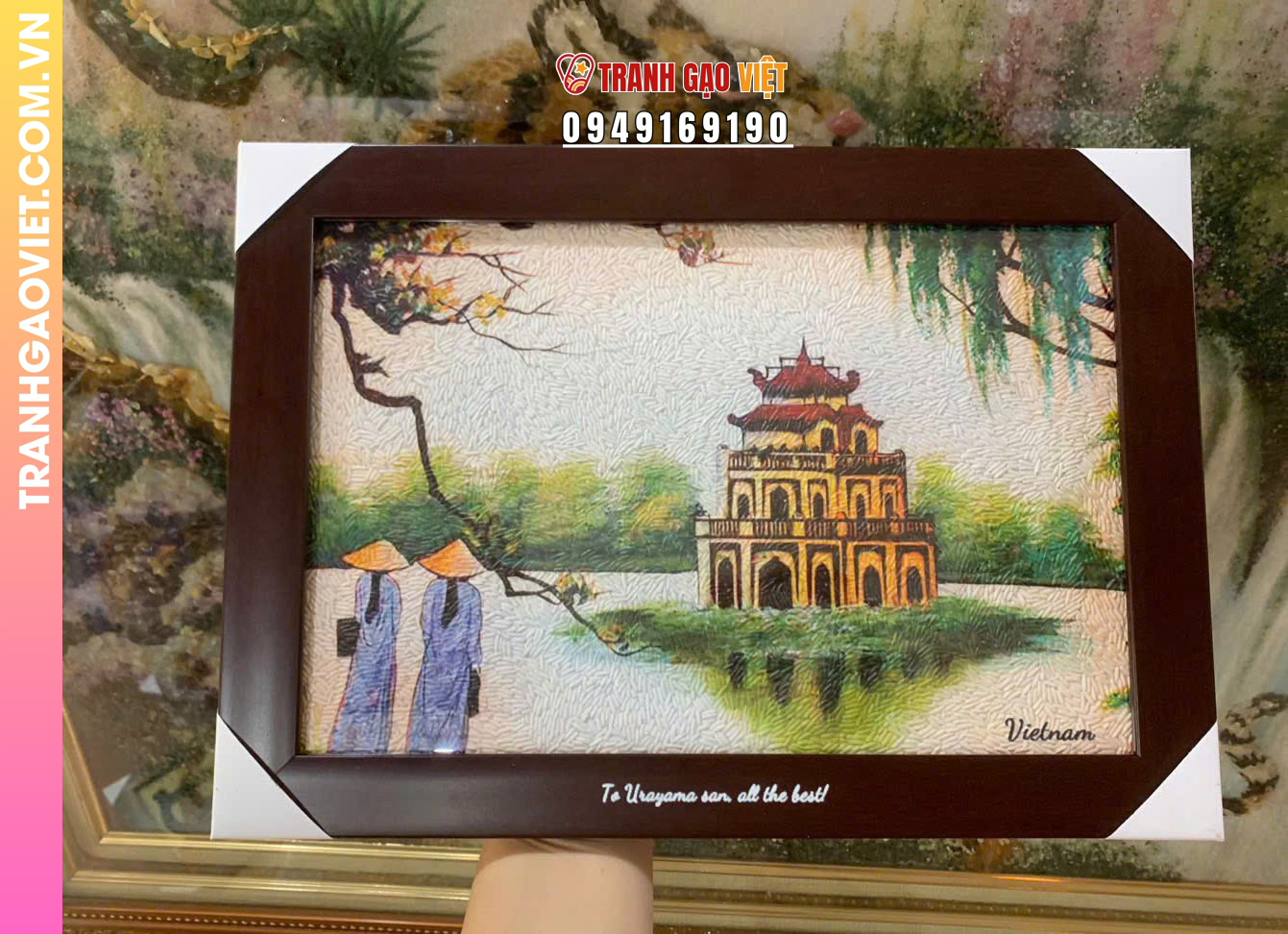 Liên hệ đặt Tranh Gạo Non Nước Việt Nam