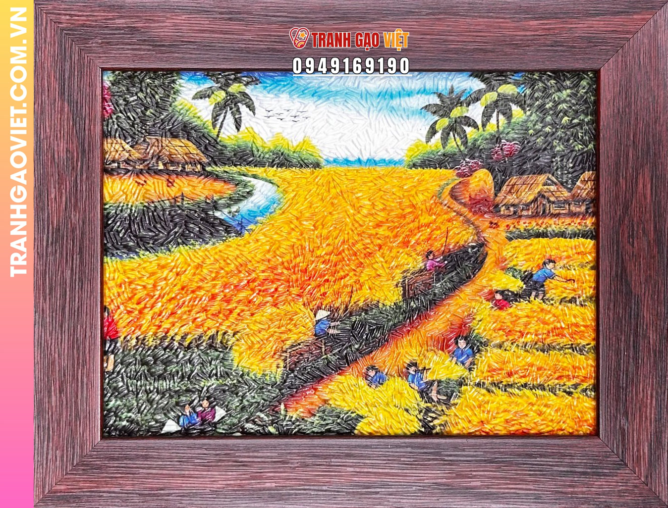 Liên hệ đặt Tranh Gạo Phố Xưa Tĩnh Mộng
