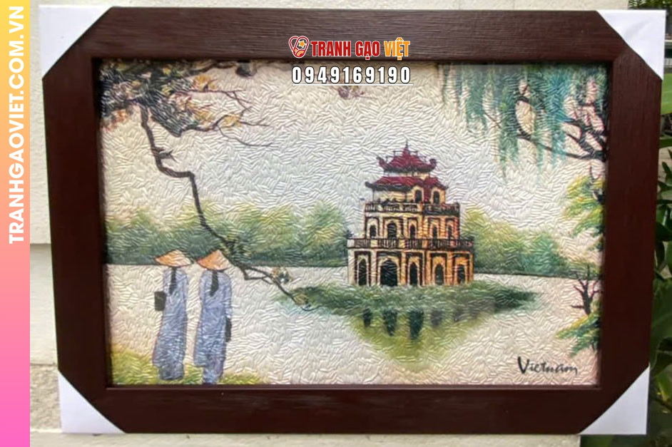 Liên hệ đặt Tranh Gạo Phong Cảnh Việt Nam